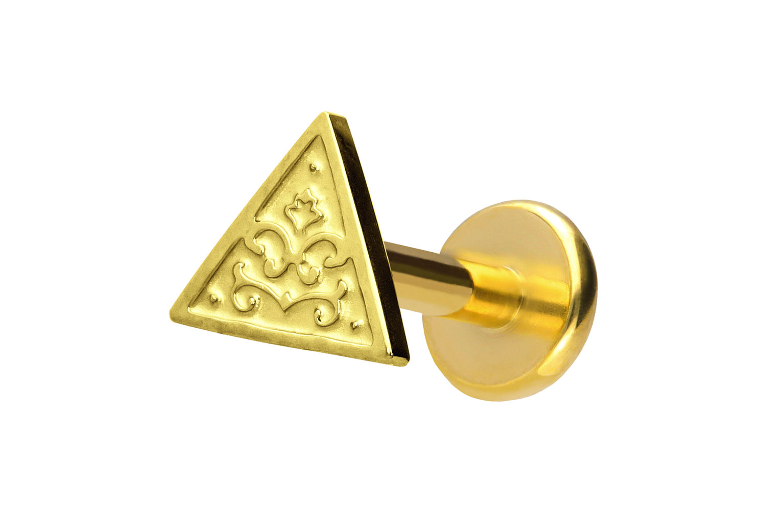 Titan Labret Piercing mit Push Fit DREIECK